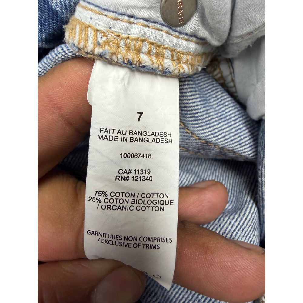 Garage Street Wide Leg Jeans Women 7 28 Blue Denim Y2K High Rise Seam Detail - Picture 5 of 10